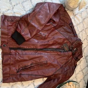 NWT Metro park faux leather jacket